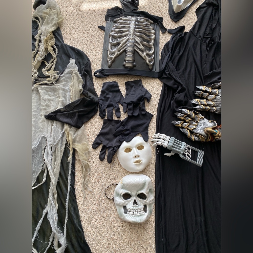 Lot of Halloween Fright Costumes, Boys M & L